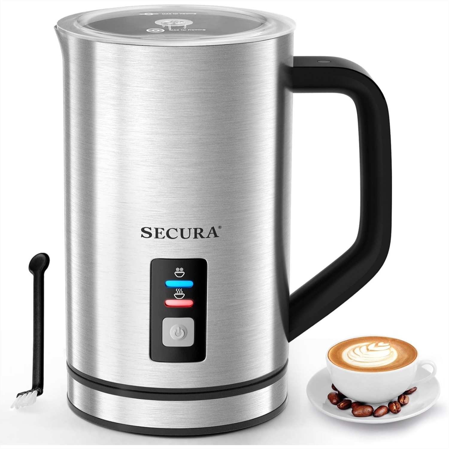 Milk Frother Automatic - Electric Milk Frother Stainless Steel 8.4oz