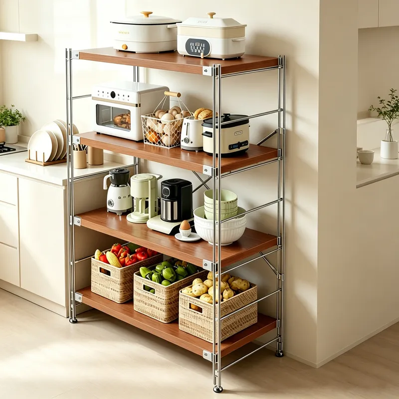 Kitchen Appliances Small - Multi Tier Kitchen Floor Rack for