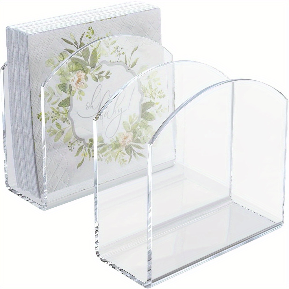 Kitchen Appliances Store - 2pcs/pack New Style Napkin Holder, Clear