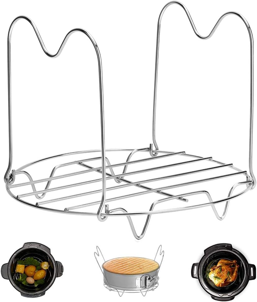 Instant Pot Pressure Cooker - Steamer Rack Trivet with Handles Compatible