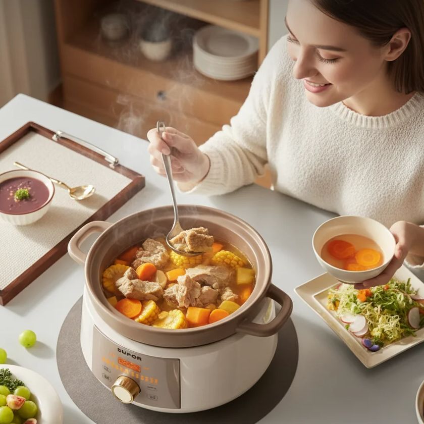 Kitchen Appliances Large - 4L Ceramic Household Electric Slow Cooker