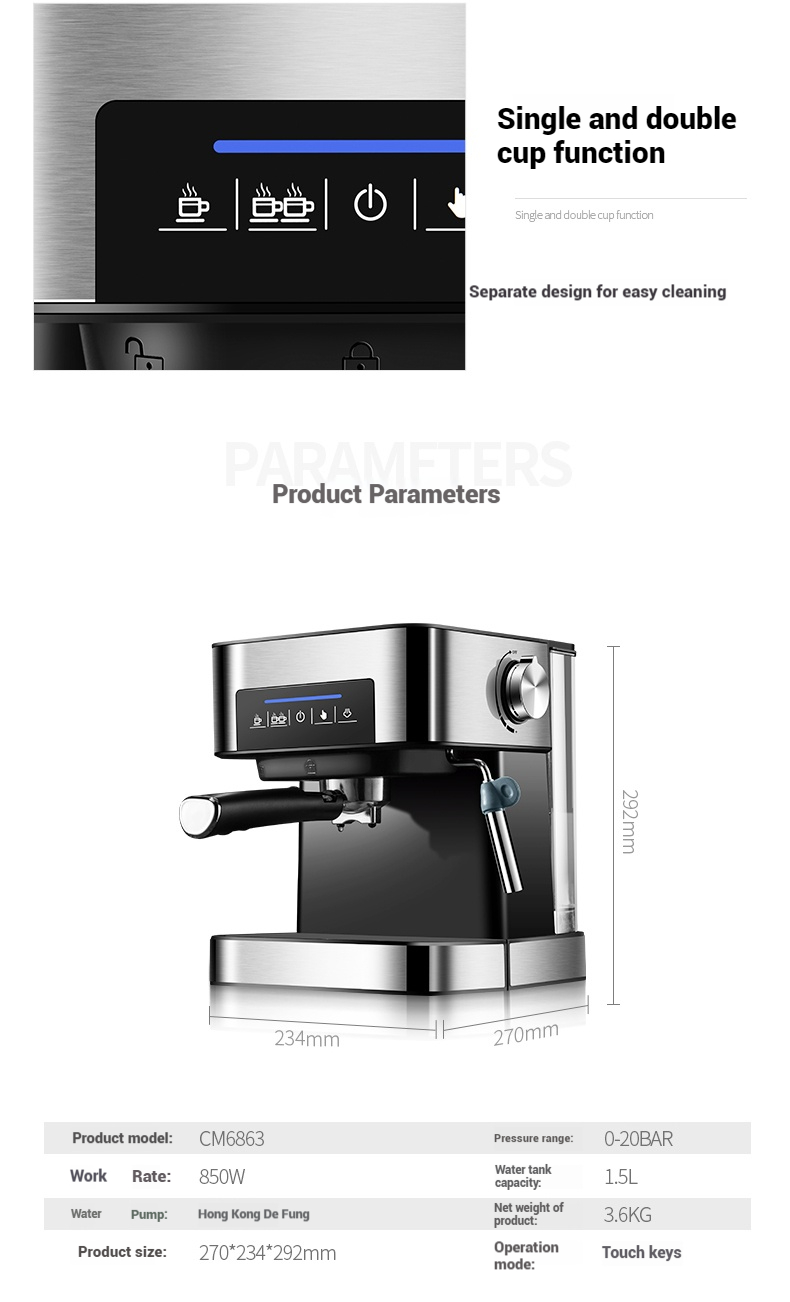 Small Home Office Italian Espr - Milk Frother Automatic recension och pris