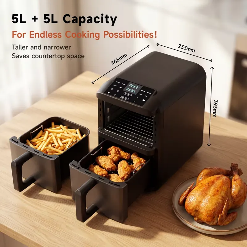For Double Boiler 5L+5L 10L To - Air Fryer 5L Digital recension och pris