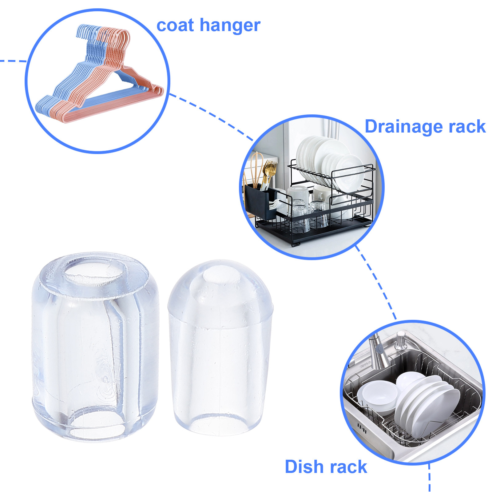 80Pcs Kitchen Sink Grid Feet P - Kitchen Appliances Store recension och pris