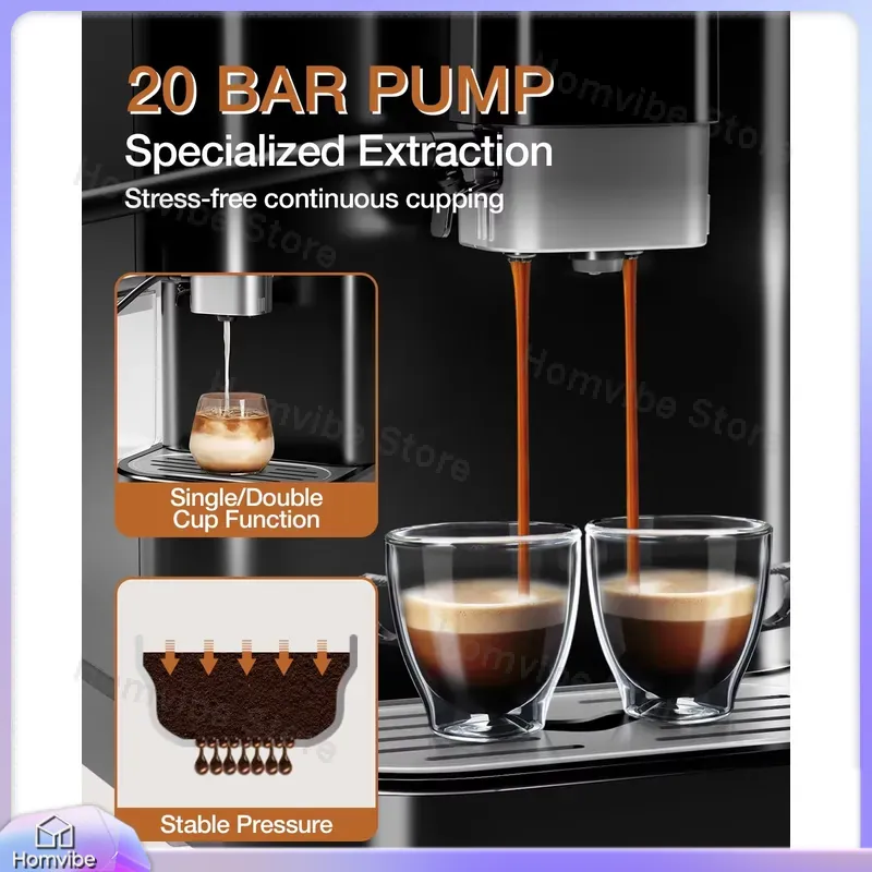 20 Bar Fully Automatic Espress - Milk Frother Automatic recension och pris