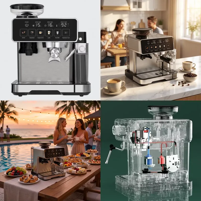 PANCERKA Semi-Automatic Coffee - Milk Frother Automatic recension och pris